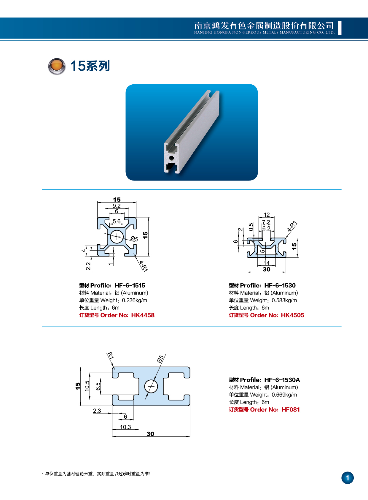 15系列工業(yè)鋁型材